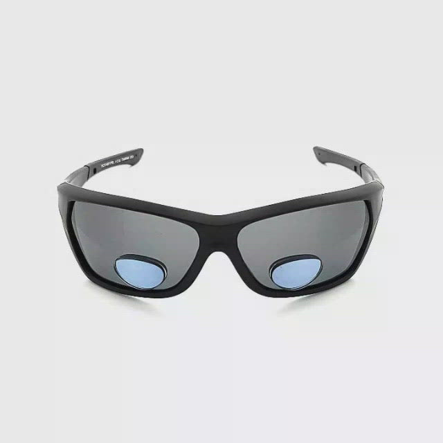 Major Polarized Sport Wrap Bifocal Reading Sunglasses Black Frame