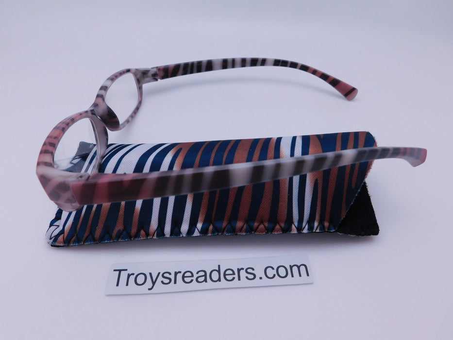 Animal Print Readers With Case in Four Colors Reader with Display 