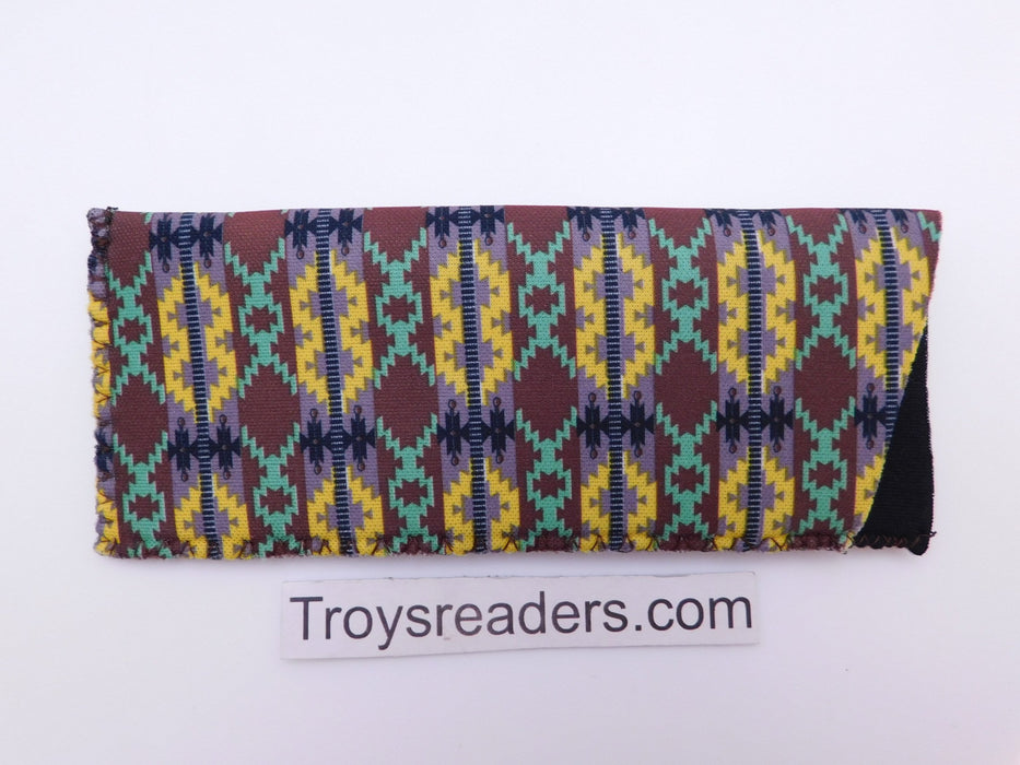 Aztec Pattern Glasses Sleeve in Five Colors Cases Brown 