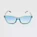 Zen Cat Eye Spring Hinge Reading Sunglasses With Colorful Fully Magnified Lenses blue frames