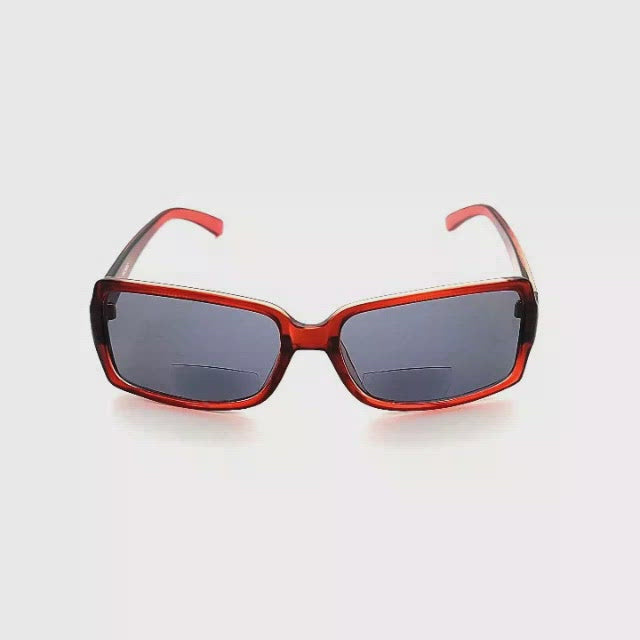 Colorful Butterfly Wrap Style Bifocal Reading Sunglasses red frame