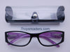 Beautiful Shell Readers With Case in Five Colors Reader with Display Purple +2.00 