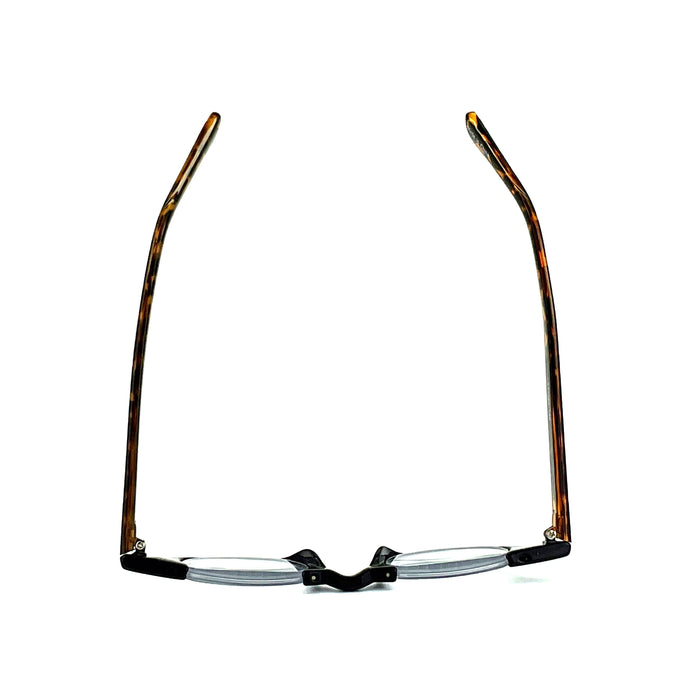 Belly Up High Power Semi-Rimless Readers with Tortoise Spring Temple Reading Glasses up to +6.00 High Power Reader 