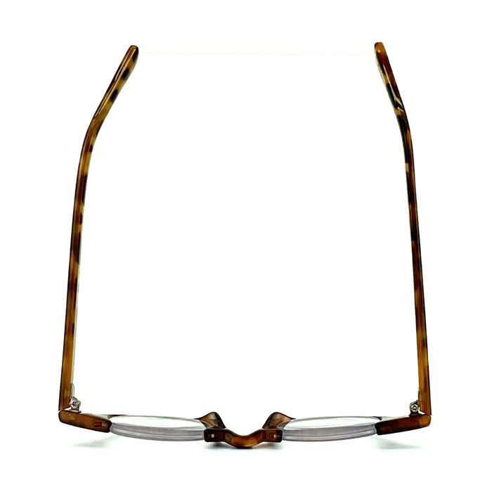Belly Up High Power Semi-Rimless Readers with Tortoise Spring Temple Reading Glasses up to +6.00 High Power Reader 