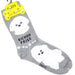 Bichon Frise Socks Foozys Unisex Crew Socks Gray 