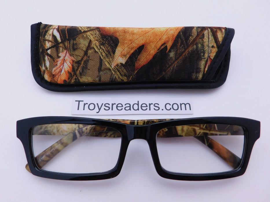 Big Buck Camo Readers In Four Colors Reader with Display Big Leaves +1.25 