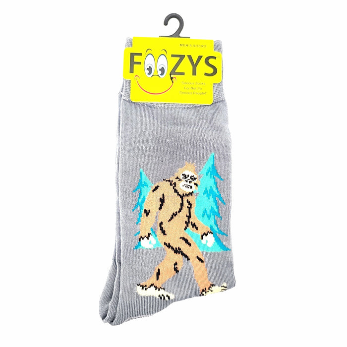 Bigfoot Men's Socks Foozys Crew Socks Gray 