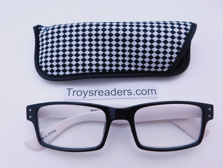Black And White Readers In Four Styles Reader with Display Diamonds +1.75 