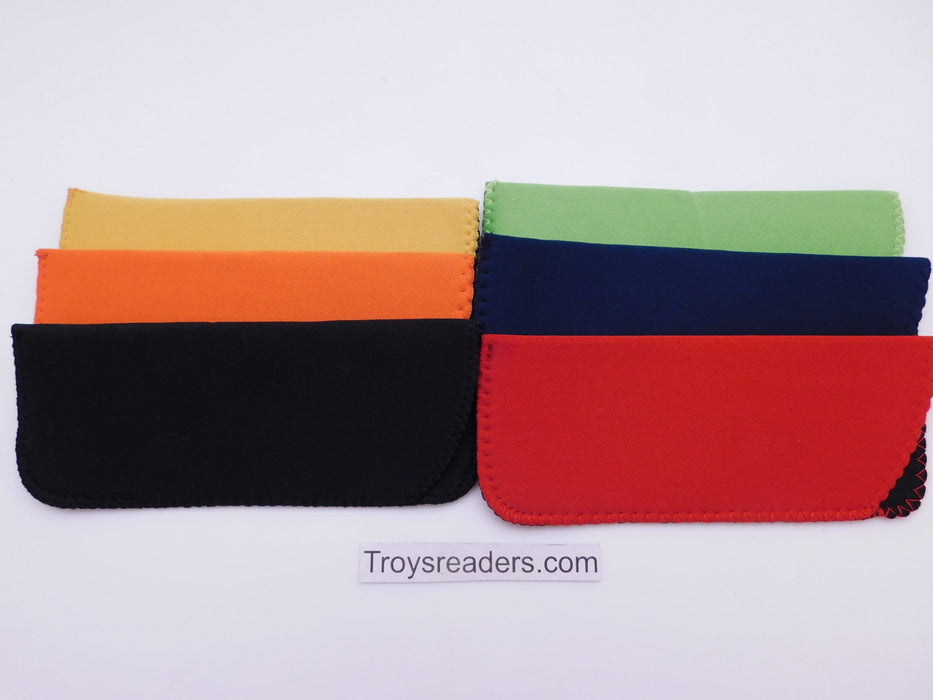 Black Neoprene Glasses Sleeve/Pouch in Six Colors Cases 