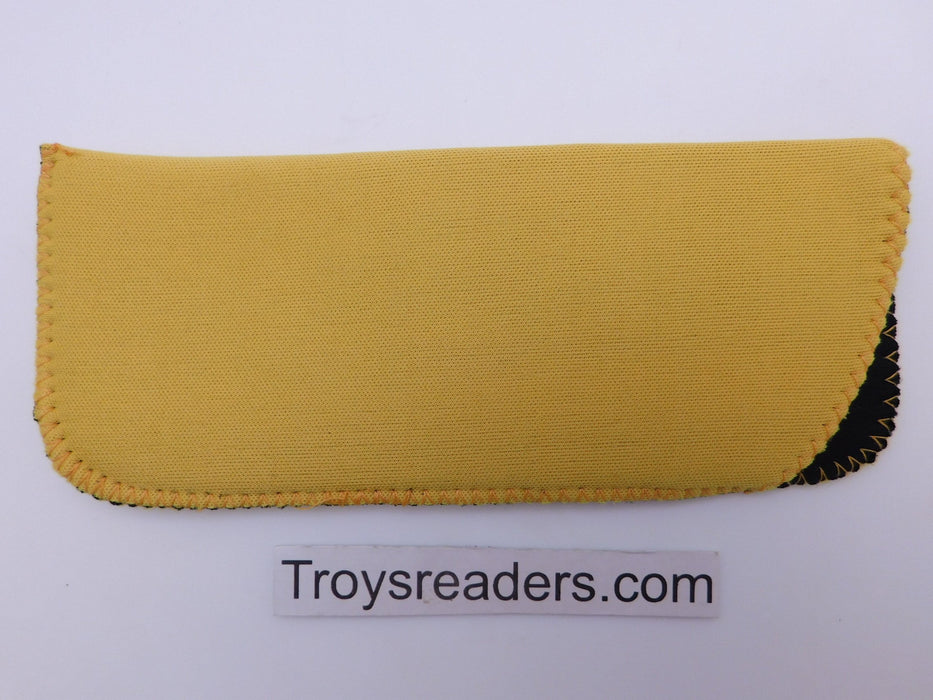 Black Neoprene Glasses Sleeve/Pouch in Six Colors Cases Yellow 