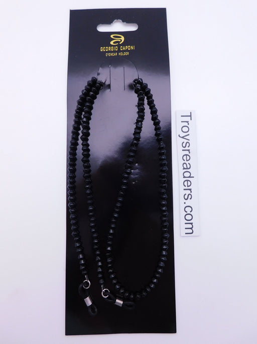 Black Plastic Beads Chain Eyewear Holder Cords 