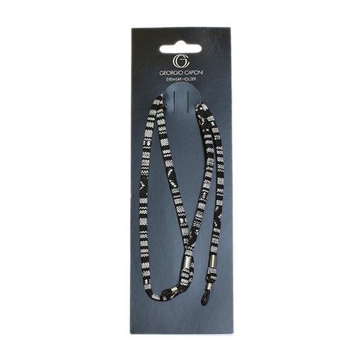 Black & White Fabric Chain Eyewear Holder Cords 