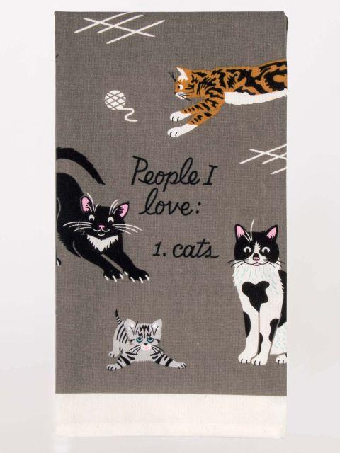 BlueQ Dish Towel People I Love: Cats Dish Towel 