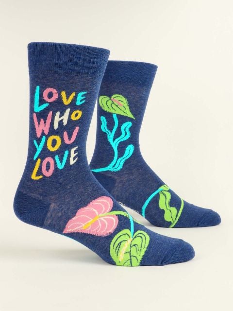 BlueQ Men Crew Socks Love Who You Love Socks 