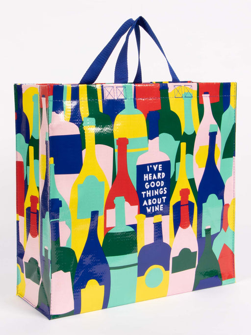 BlueQ Shopper Good Things About Wine Shopping Bag 
