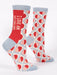 BlueQ Women Crew I Love An Easy Challenge Socks 