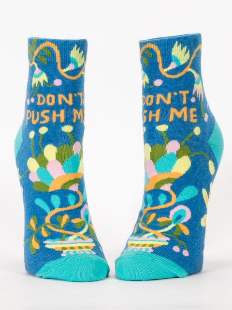 BlueQ Women Don't Push Me Socks 
