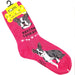 Boston Terrier Socks Foozys Unisex Crew Socks Pink 