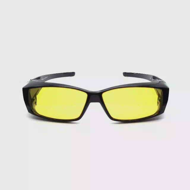 Sandy Polarized Yellow Lens Fit Over black frame