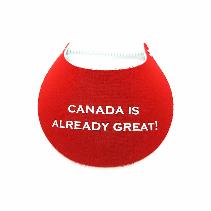Canada Is Already Great! Foam Sun Visor Foam Visors Canada Is Great Gltz Medium 