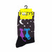 Cat & Dog Moonlight Socks Foozys Unisex Crew Socks Black 
