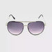 Tune Out Unique Metal Frame Aviator Bifocal Reading Sunglasses Silver Frame