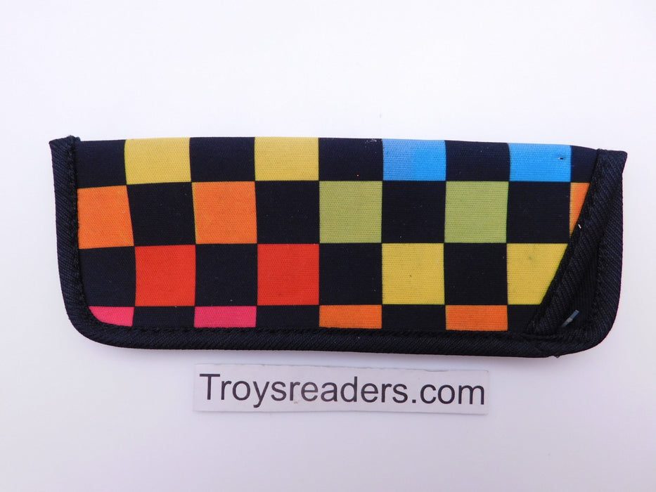 Checkerboard Glasses Sleeve/Pouch in Five Designs Cases Multicolored Large 