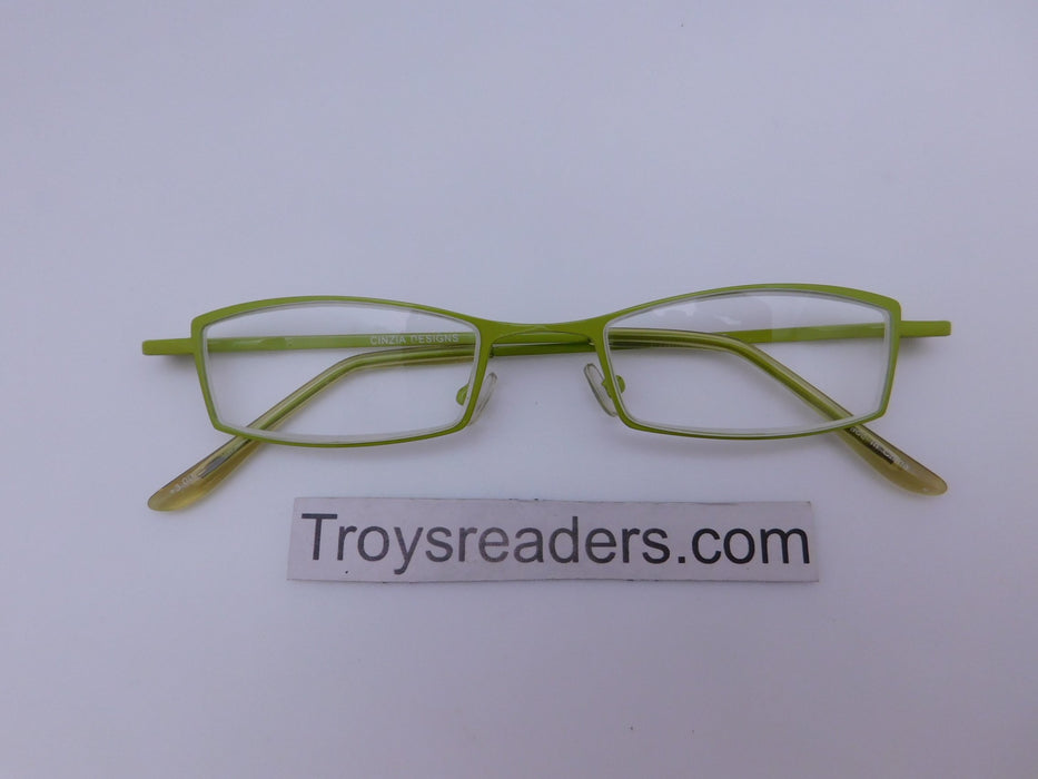 Cinzia Stripes Reading Glasses in Two Colors Cinzia Green +1.00 