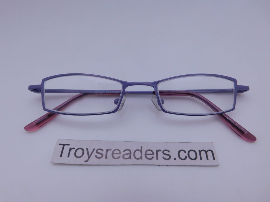 Cinzia Stripes Reading Glasses in Two Colors Cinzia Purple +1.00 