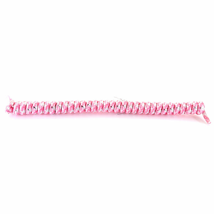 Coil lace band and no tie shoelace replacement for fabric foam sun visor Curly cords 
