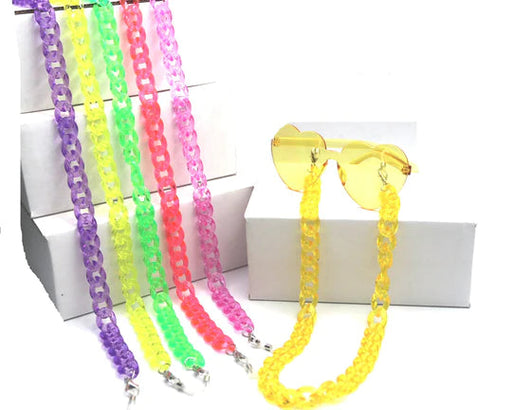 Colorful Big Chain Eyewear Holder with Clip for Mask Cords 