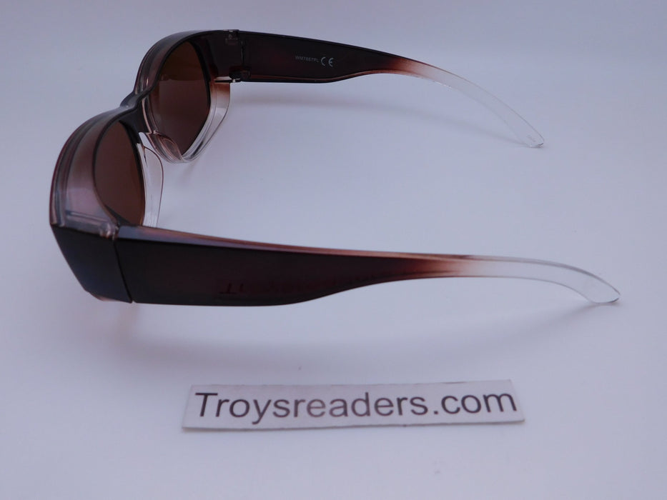 Two-Tone Large Lens Polarized Fit Overs in Three Colors Fit Over Sunglasses 