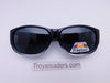 Two-Tone Large Lens Polarized Fit Overs in Three Colors Fit Over Sunglasses Black Smoke 