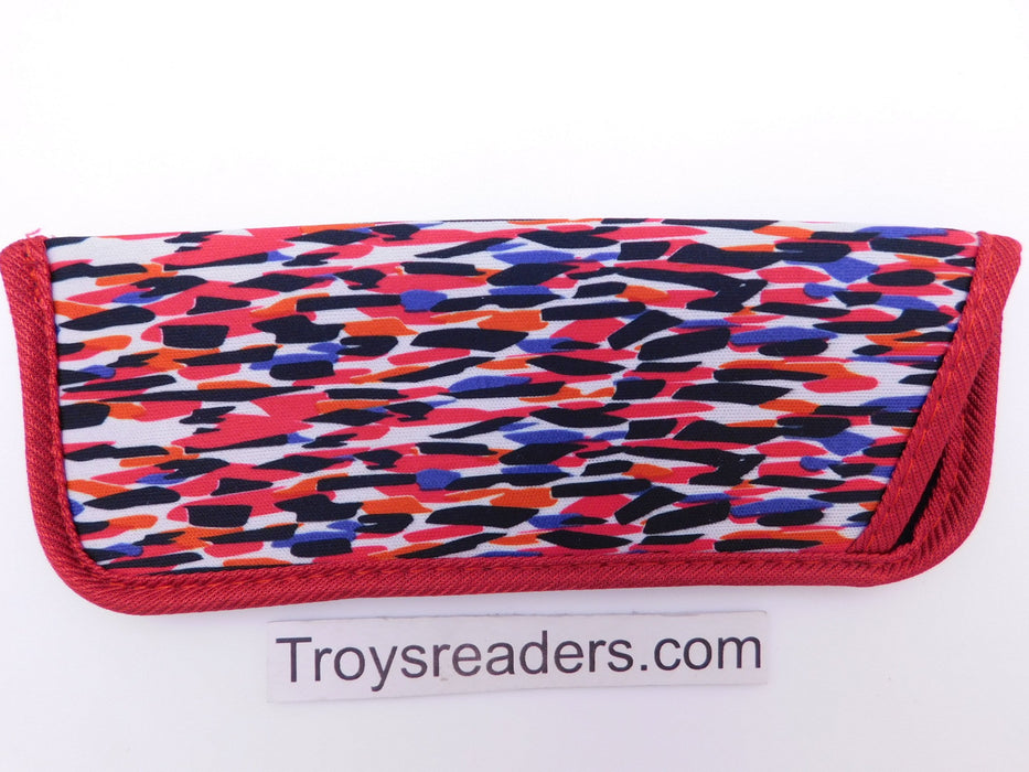 Colorful Light and Fun Prints Glasses Sleeve/Pouch in Nine Designs Cases Red Splatter 