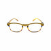 Colorful Retro Wood High Power Reading Glasses Eyeglasses +4.00 Yellow 