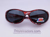 Colorful Translucent Fits-Over Sunglasses in Five Designs Fit Over Sunglasses Red Circles 