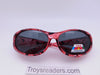 Colorful Translucent Fits-Over Sunglasses in Five Designs Fit Over Sunglasses Red Waves 