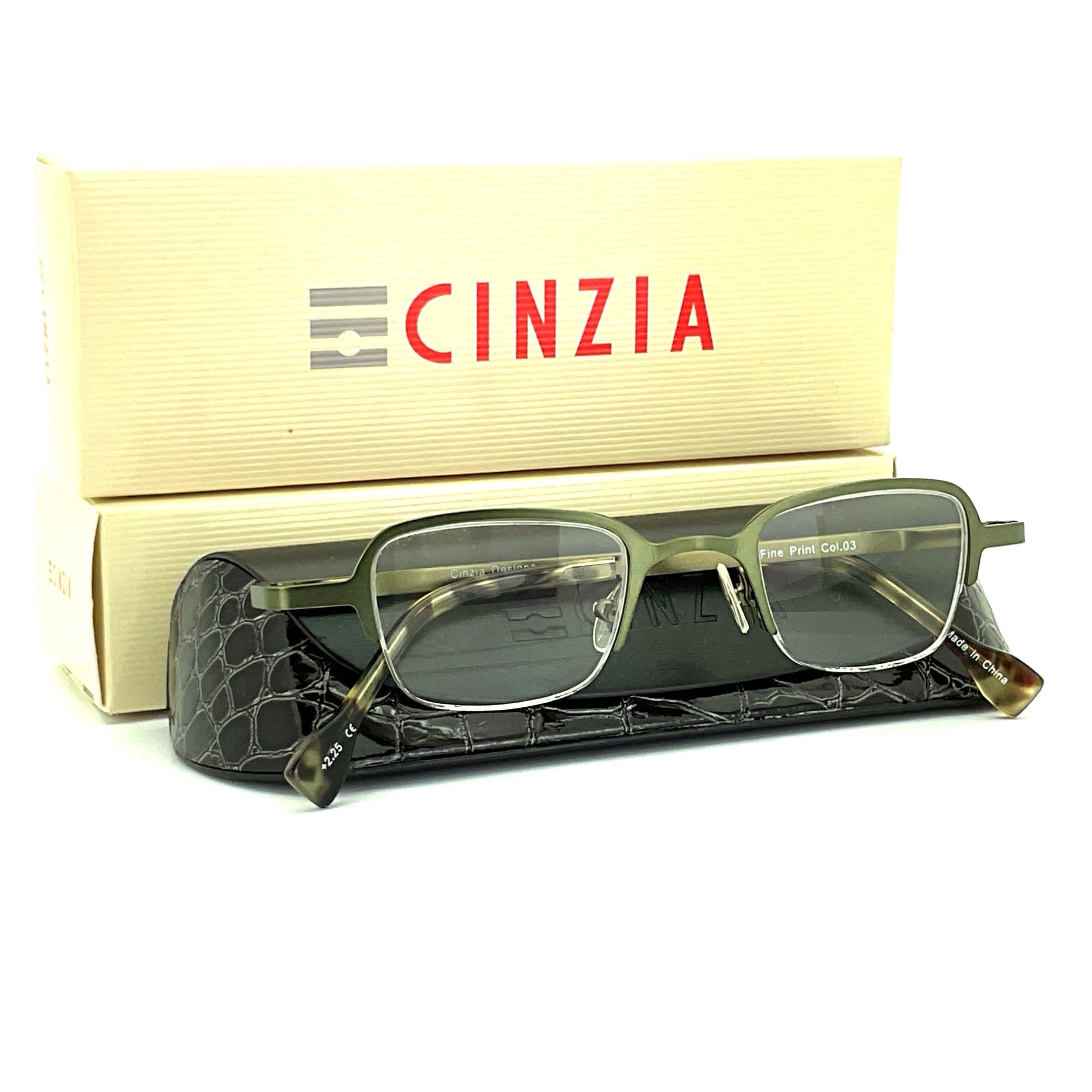 Cinzia Fine Print Square Reading Glasses|TroysReaders — Troy's Readers