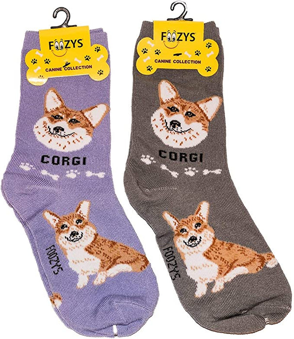 Corgi Socks Foozys Unisex Crew Socks 