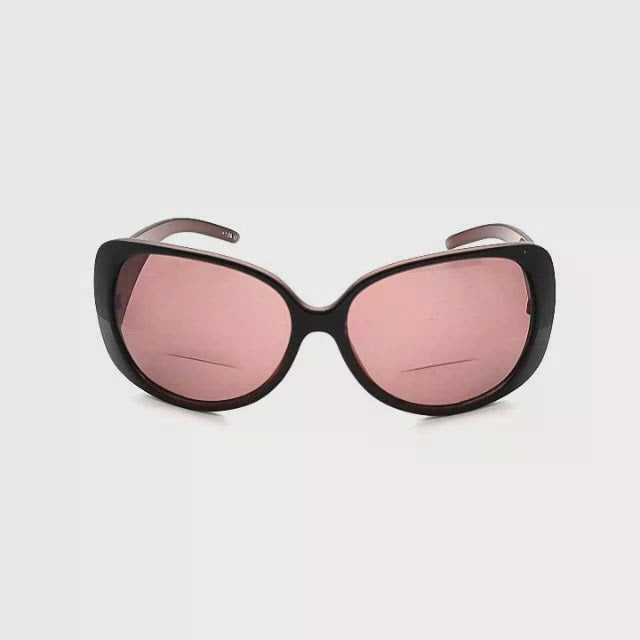 Dream On NYS Big Lens Butterfly Bifocal Sunglass Reader amber frame