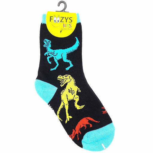 Dinosaurs Socks Foozys Kids Unisex Crew Socks 