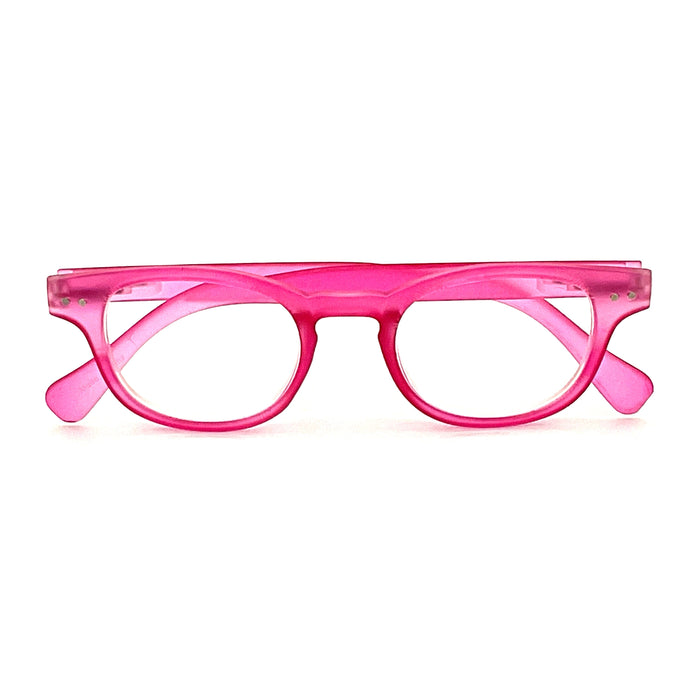 Doll Dizzy High Power Large Round Shape Colorful Spring Temple Reading Glasses up to +6.00 High Power Reader 