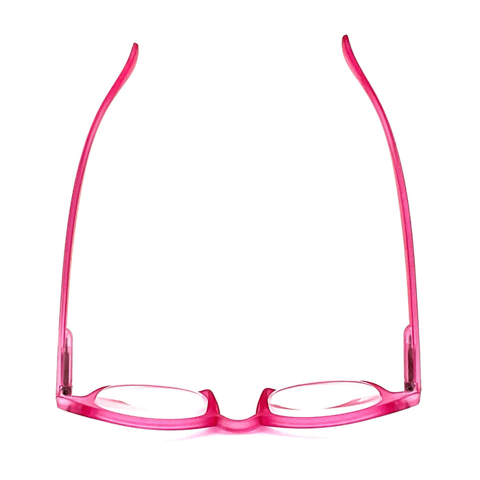 Doll Dizzy High Power Large Round Shape Colorful Spring Temple Reading Glasses up to +6.00 High Power Reader 