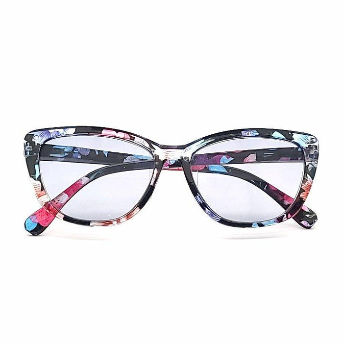 Dolly Colorful Cateye Reading Sunglasses with Fully Magnified lenses in Solid and Floral Prints Fully Magnified Reading Sunglasses 