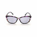 Dolly Colorful Cateye Reading Sunglasses with Fully Magnified lenses in Solid and Floral Prints Fully Magnified Reading Sunglasses Purple Abstract +1.50 