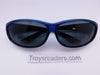 Polarized Double Temple Rhinestone Fits-Over Sunglasses in Six Colors Fit Over Sunglasses Blue Smoke 