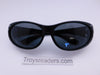 Polarized Double Temple Rhinestone Polarized Fit Overs in Three Variants Fit Over Sunglasses Black Smoke 