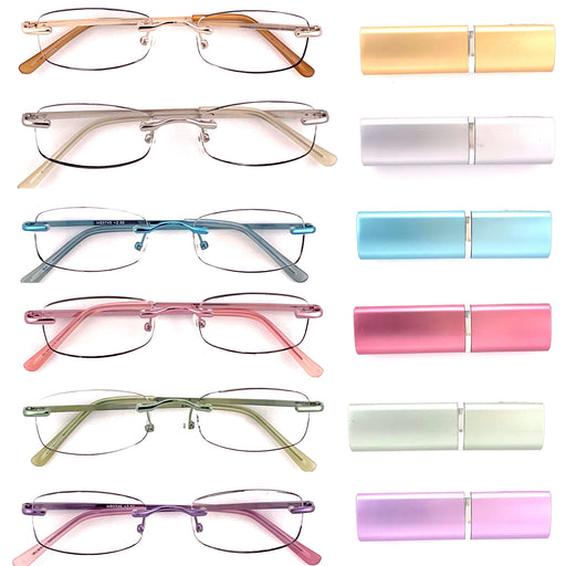 Easter Frameless Metal Tube Readers With Matching Pastel Colored Case Reader with Display 