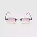 Confab Small Rimless Reading Sunglasses with Fully Magnified Lenses purple frames