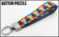 Executive Key Fob In 30 Styles Lanyard Autism Puzzle 